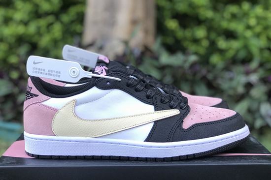 Travis Scott x Air Jordan 1 Low White Pink Black