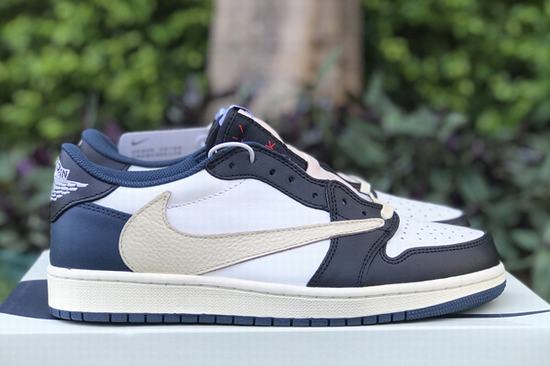 Travis Scott x Air Jordan 1 Low White Black Royal Blue