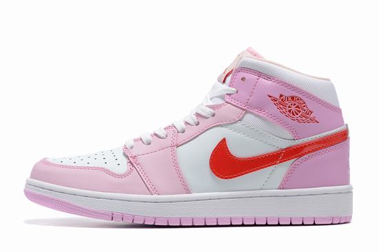 Retro Air Jordan 1 Mid Pink Red White GS