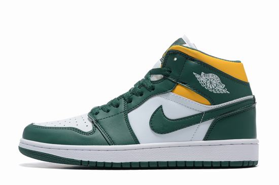 Air Jordan 1 Mid Green Yellow Retro