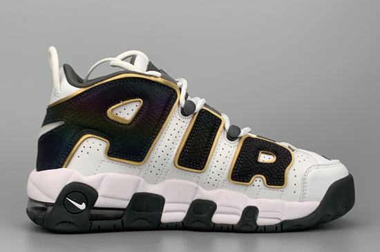 Air More Uptempo White Black Gold