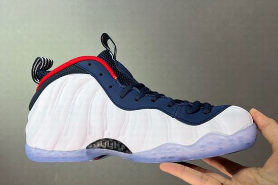 Air Foamposite One White Navy Red