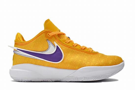 LeBron 20 Yellow Purple White