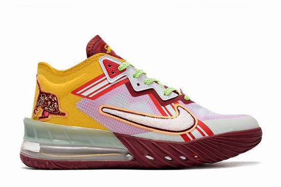 LeBron 18 Low White Red Yellow