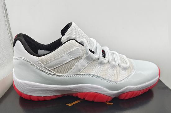 Air Jordan 11 Low White Red GS