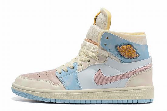 Air Jordan 1 Zoom Air CMFT Beige Pink Blue