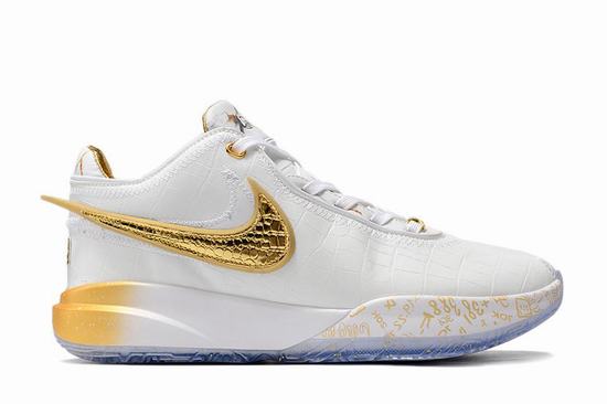 LeBron 20 White Gold