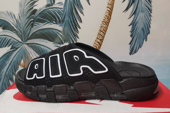 Air More Uptempo 96 Slide Black White