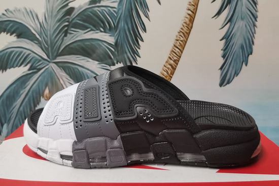 Air More Uptempo 96 Slide Black Grey White