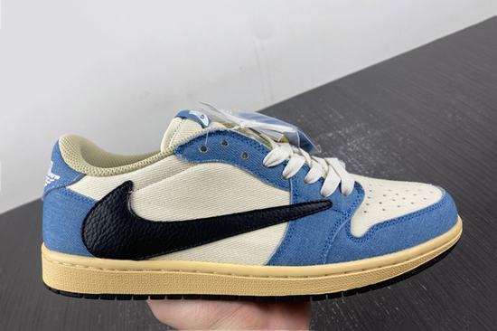 Travis Scott x Air Jordan 1 Low White Blue Black