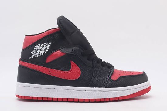 Air Jordan 1 Mid SE Black Red GS