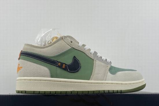 Air Jordan 1 Low Grey Green Black