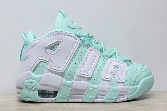 Air More Uptempo White Green Kids