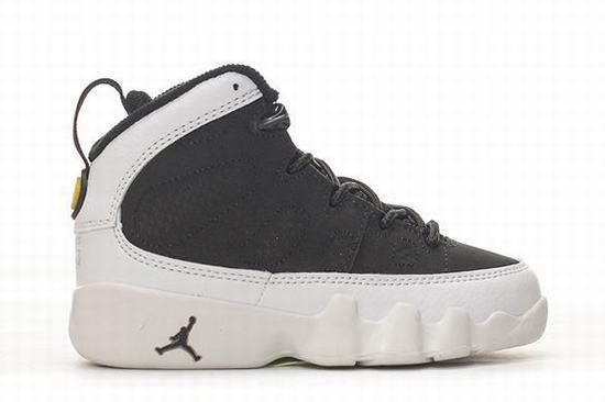 Retro Air Jordan 9 Black White Kids