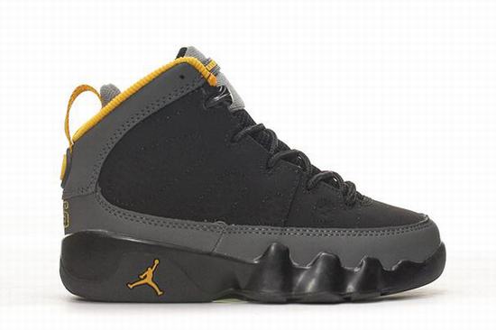 Retro Air Jordan 9 Black Grey Kids