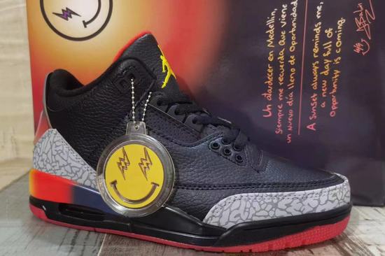 J Balvin x Air Jordan 3 Medellin Sunset Black