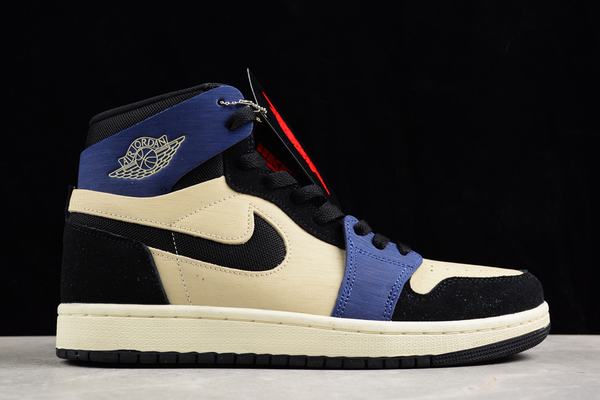 Air Jordan 1 Zoom Air CMFT Black Cream Blue GS