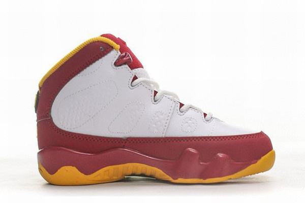 Retro Air Jordan 9 White Red Orange Kids