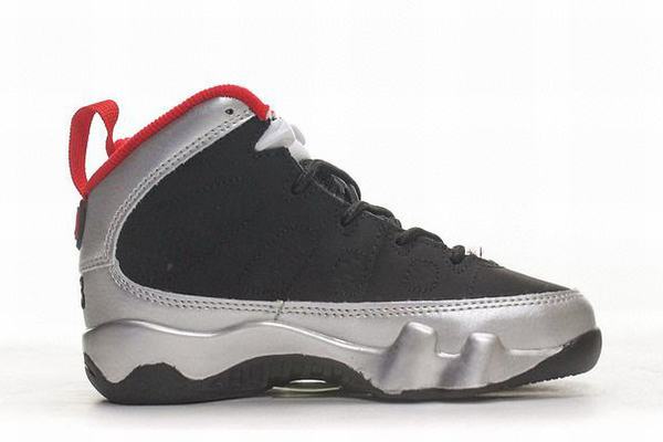 Retro Air Jordan 9 Black Silver Red Kids