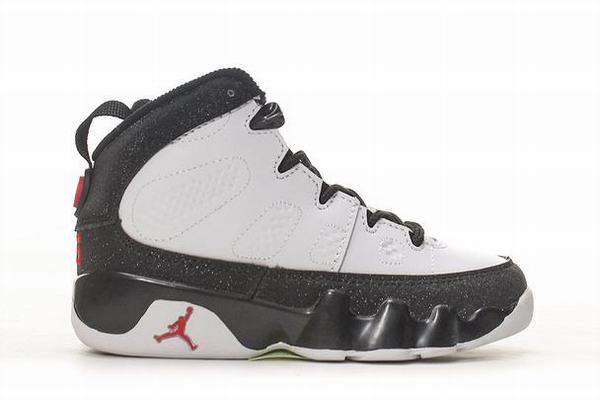 Retro Air Jordan 9 White Black Kids