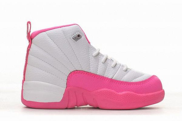 Retro Air Jordan 12 Pink White Kids