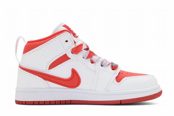 Air Jordan 1 Mid White Red Kids