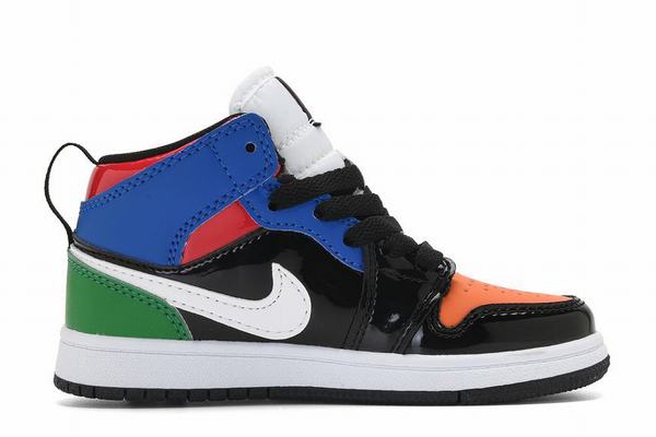 Air Jordan 1 Black Orange Blue Green Kids