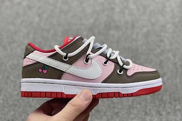 Dunk SB Low Kids White Brown Pink