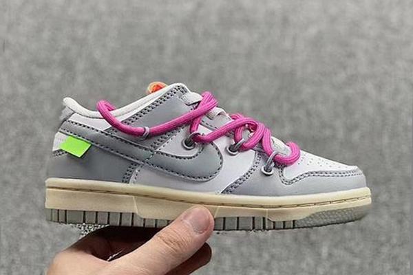 Dunk SB Low Kids White Grey Pink